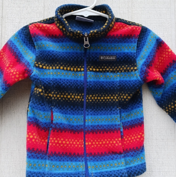 Columbia Toddler Castle Dale Printed Full Zip Fleece Jacket Sz 12-18 Months - Picture 2 of 5